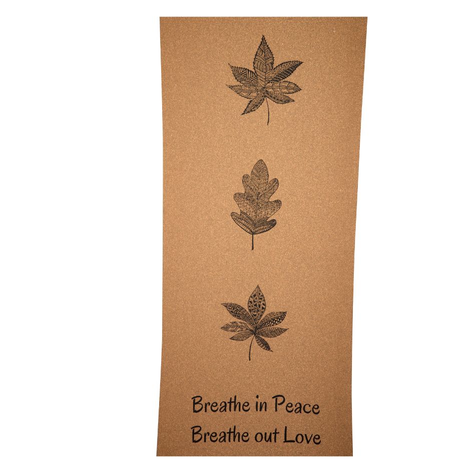 Three Leaves Cork Yoga Mat