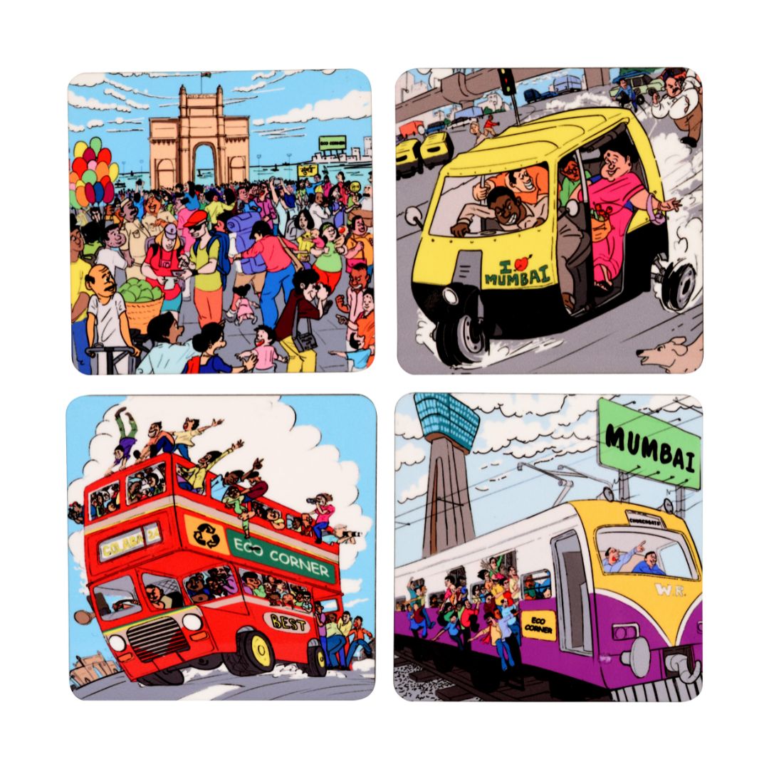 Aamchi Mumbai Coaster Set of 4