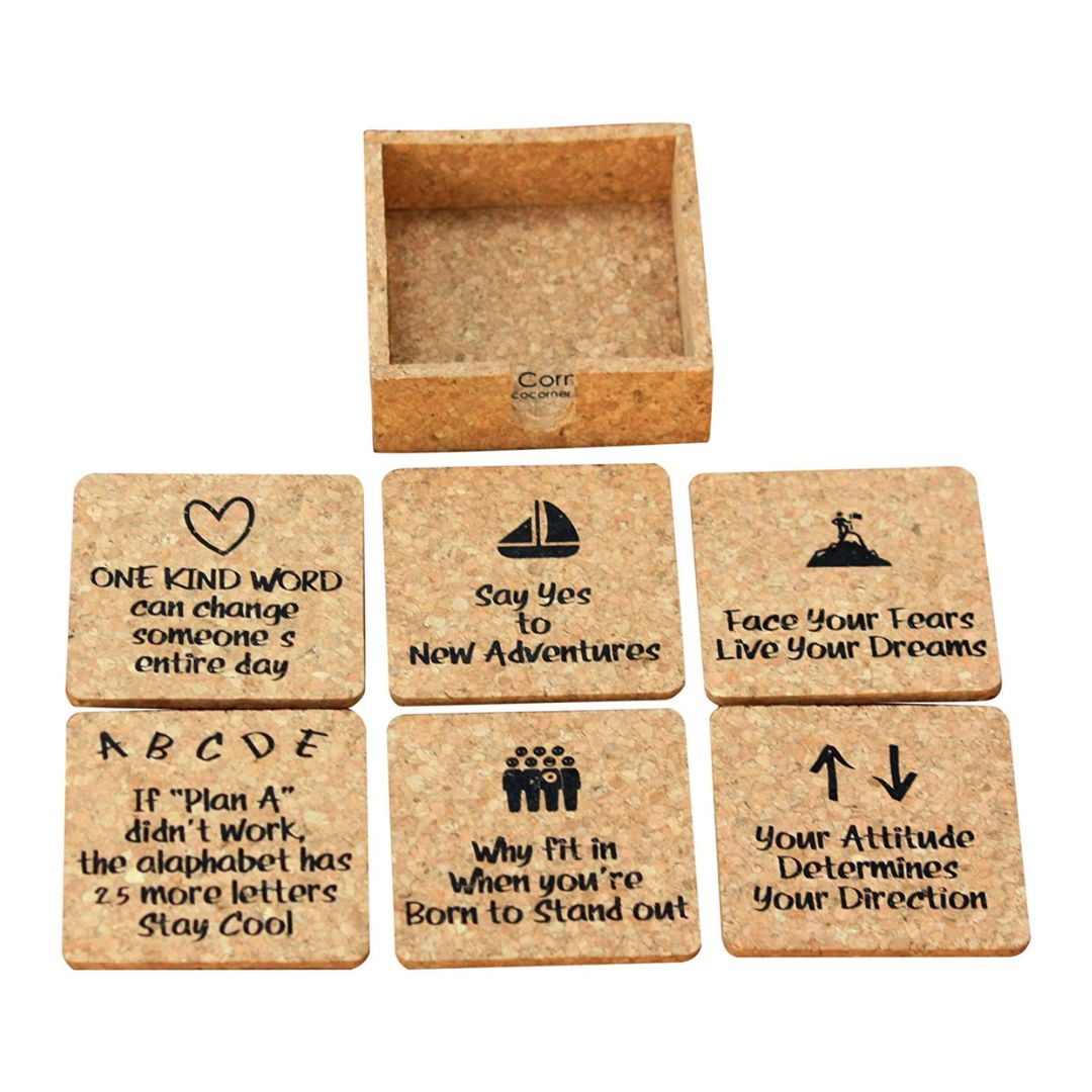 Quotes Cork Coaster Set