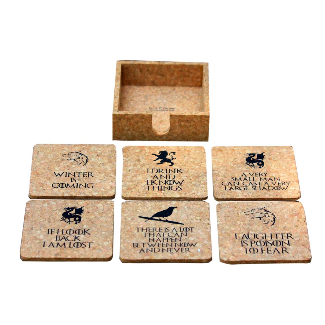 GOT FUN Cork Coaster Set