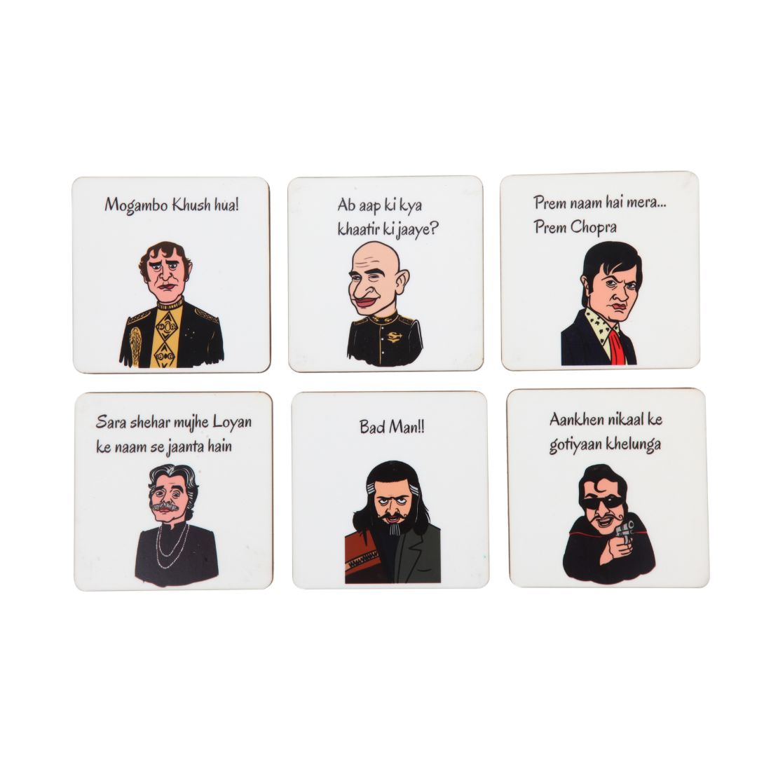 Bollywood Villains Coaster Set