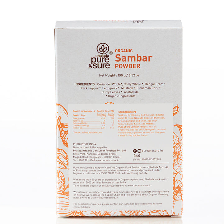 Organic Sambar Powder (100gm)