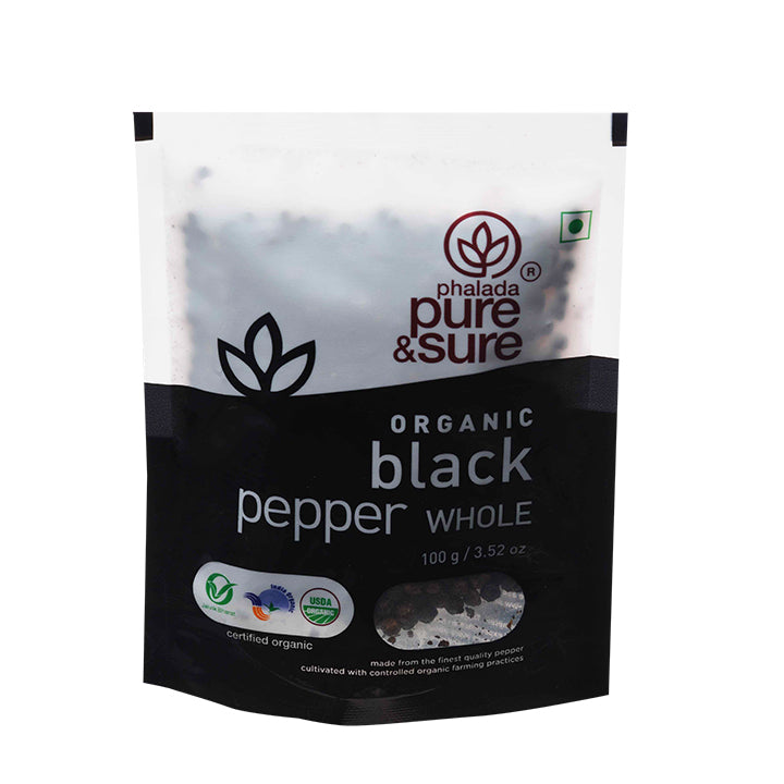 Organic Black Pepper Whole (100gm)