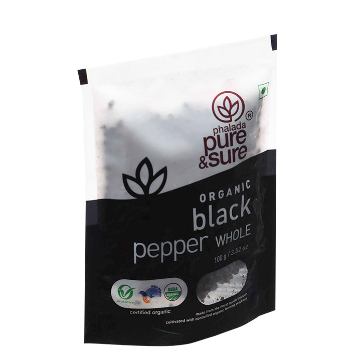 Organic Black Pepper Whole (100gm)