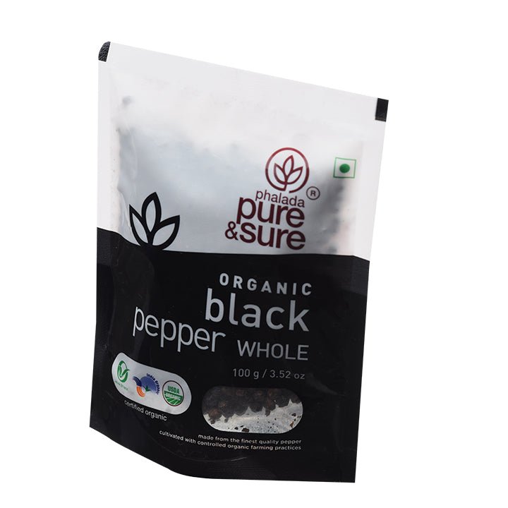 Organic Black Pepper Whole (100gm)