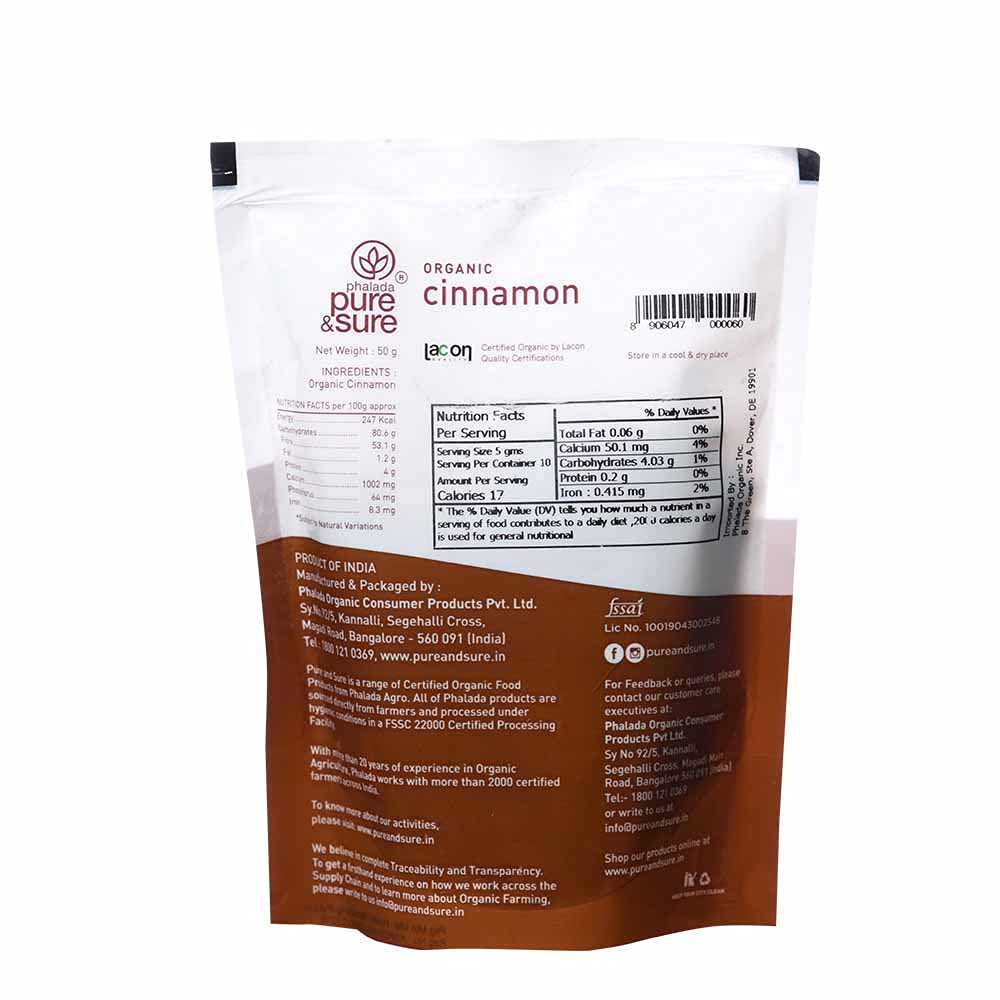 Organic Cinnamon Bark (50gm)