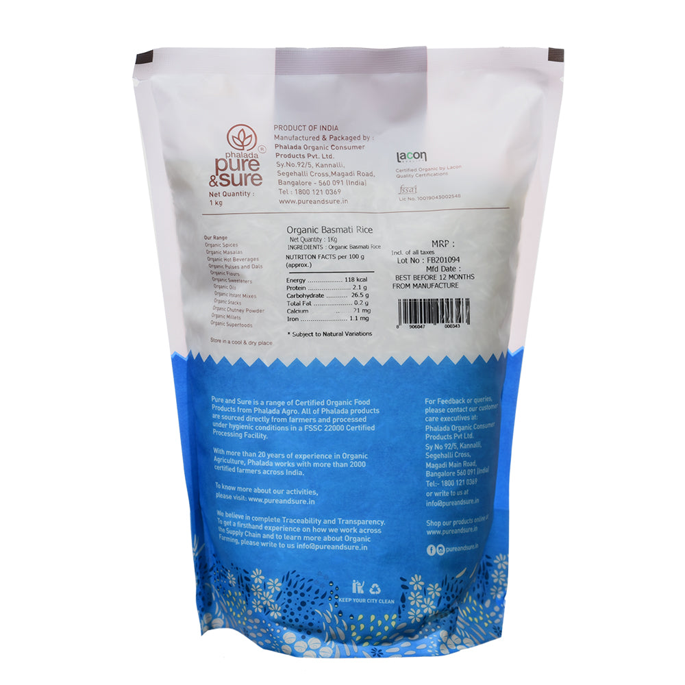 Organic Basmati Rice (1Kg)