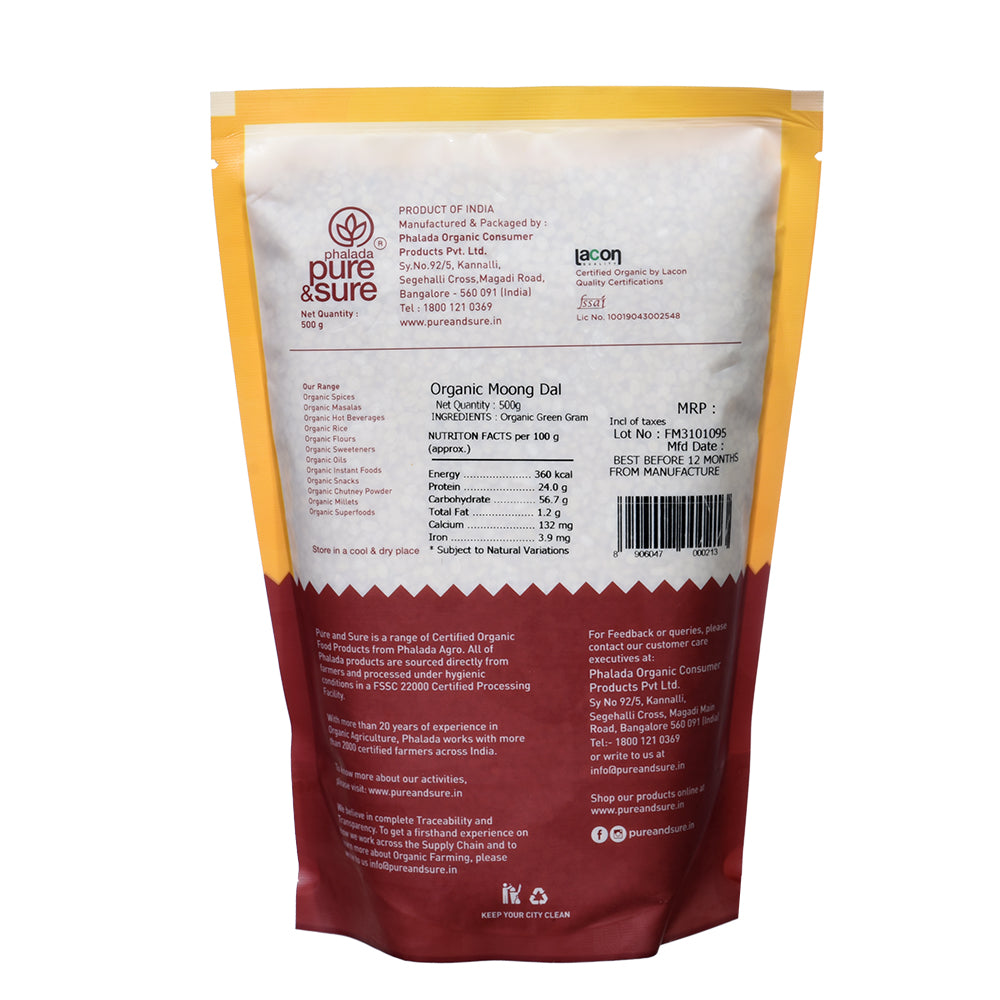 Organic Moong Dal-500Gms