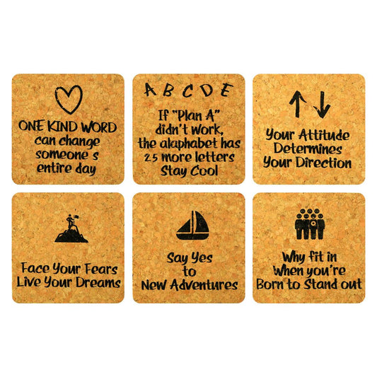 Quotes Cork Coaster Set